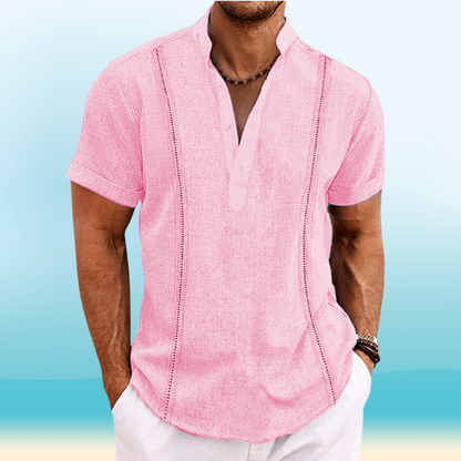 Norvielle Herren Sommershirt mit Stickerei - Norvielle