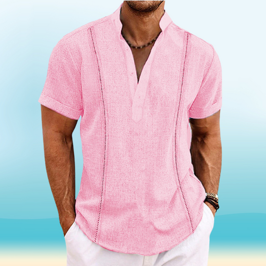 Norvielle Herren Sommershirt mit Stickerei - Norvielle