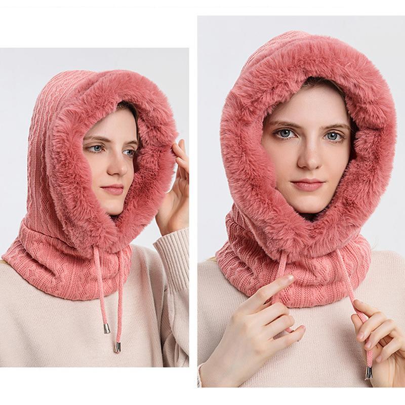Kapuzenmütze Set Damen Warm Stilvoll