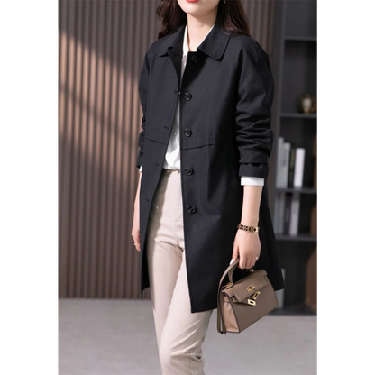Norvielle Damen Trenchcoat Kurz Wasserabweisend