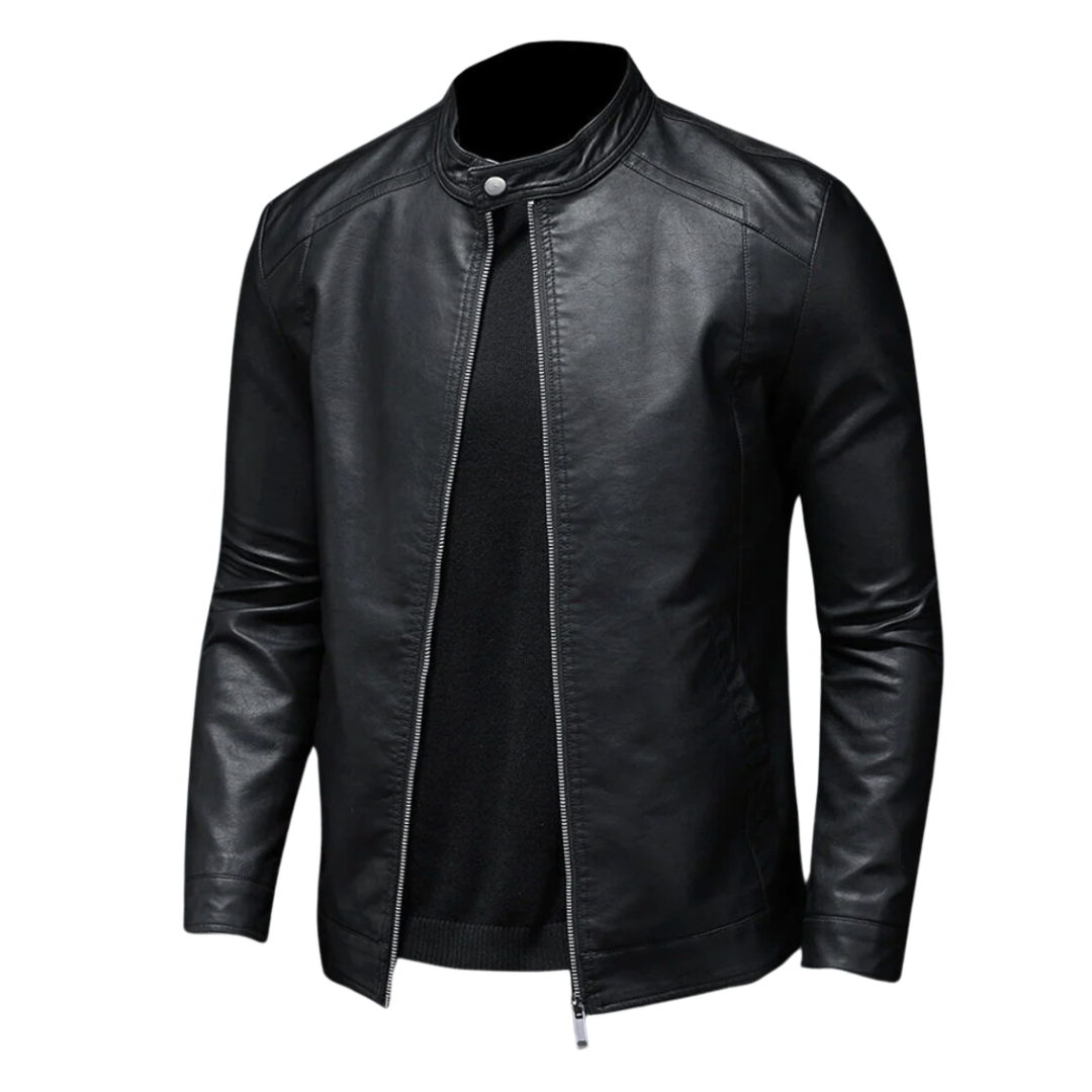 Männer Leder Bikerjacke