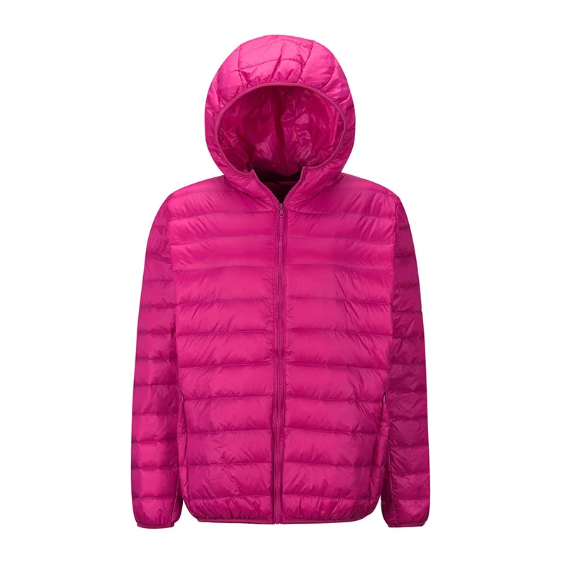 Damen Daunenjacke Mit Kapuze Reißverschluss