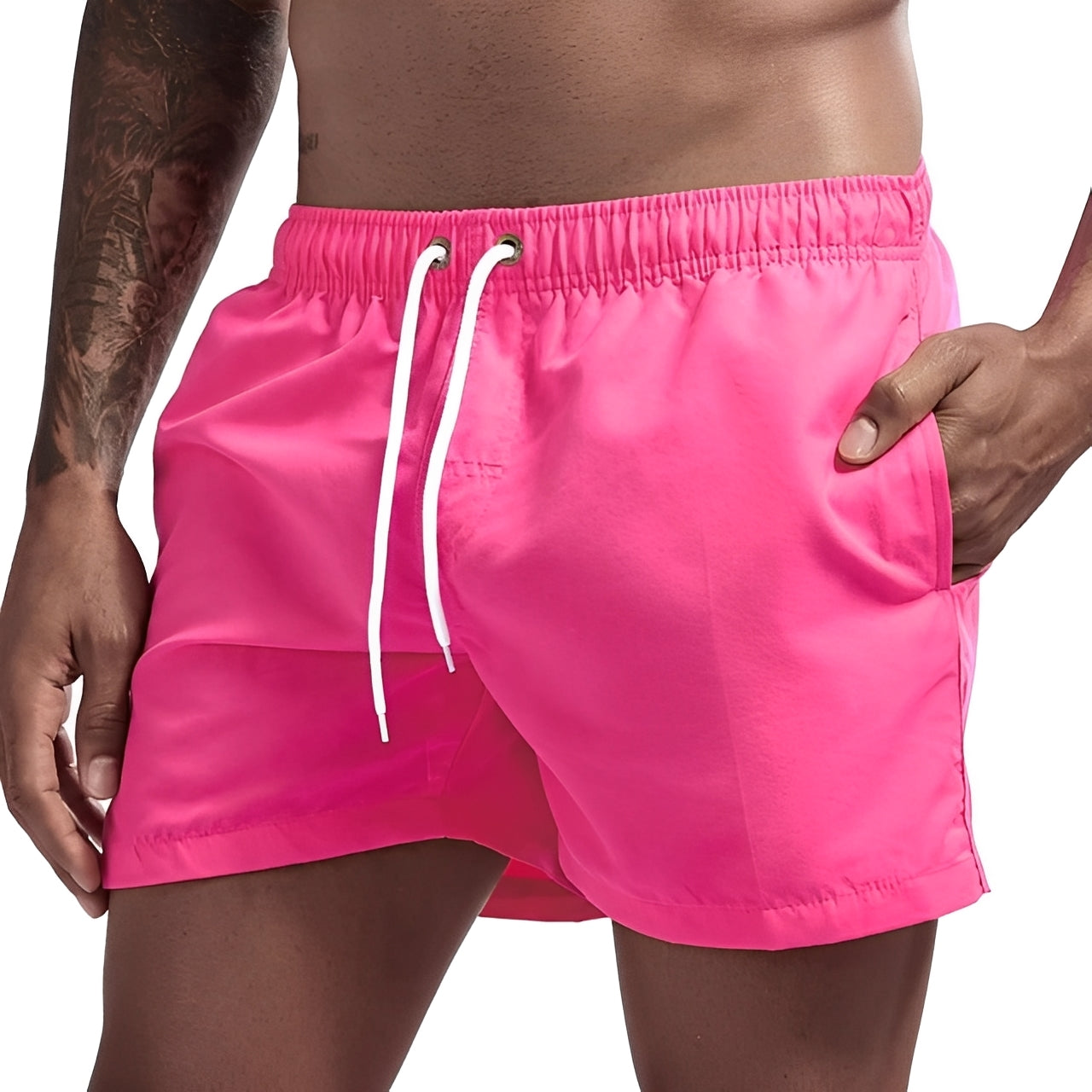 Herren Shorts Sommer Leicht Modisch Beige