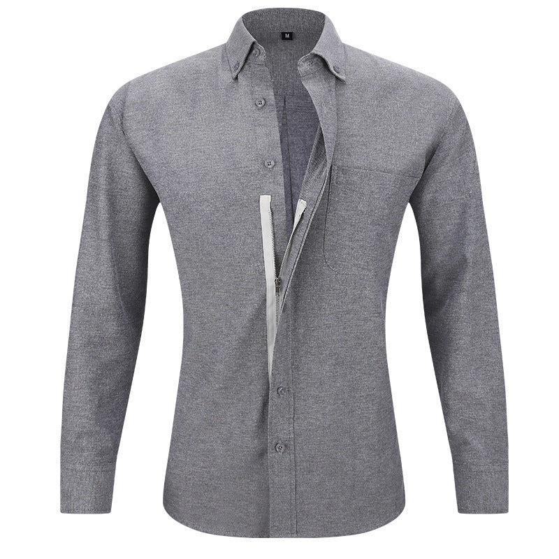 Herren Hemd Knitterfrei Weiss