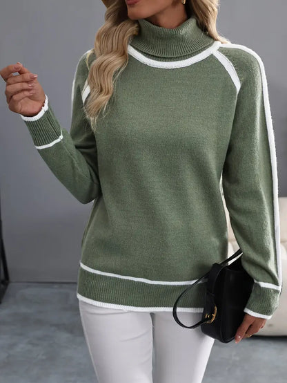 Norvielle Damen Rollkragenpullover Warm