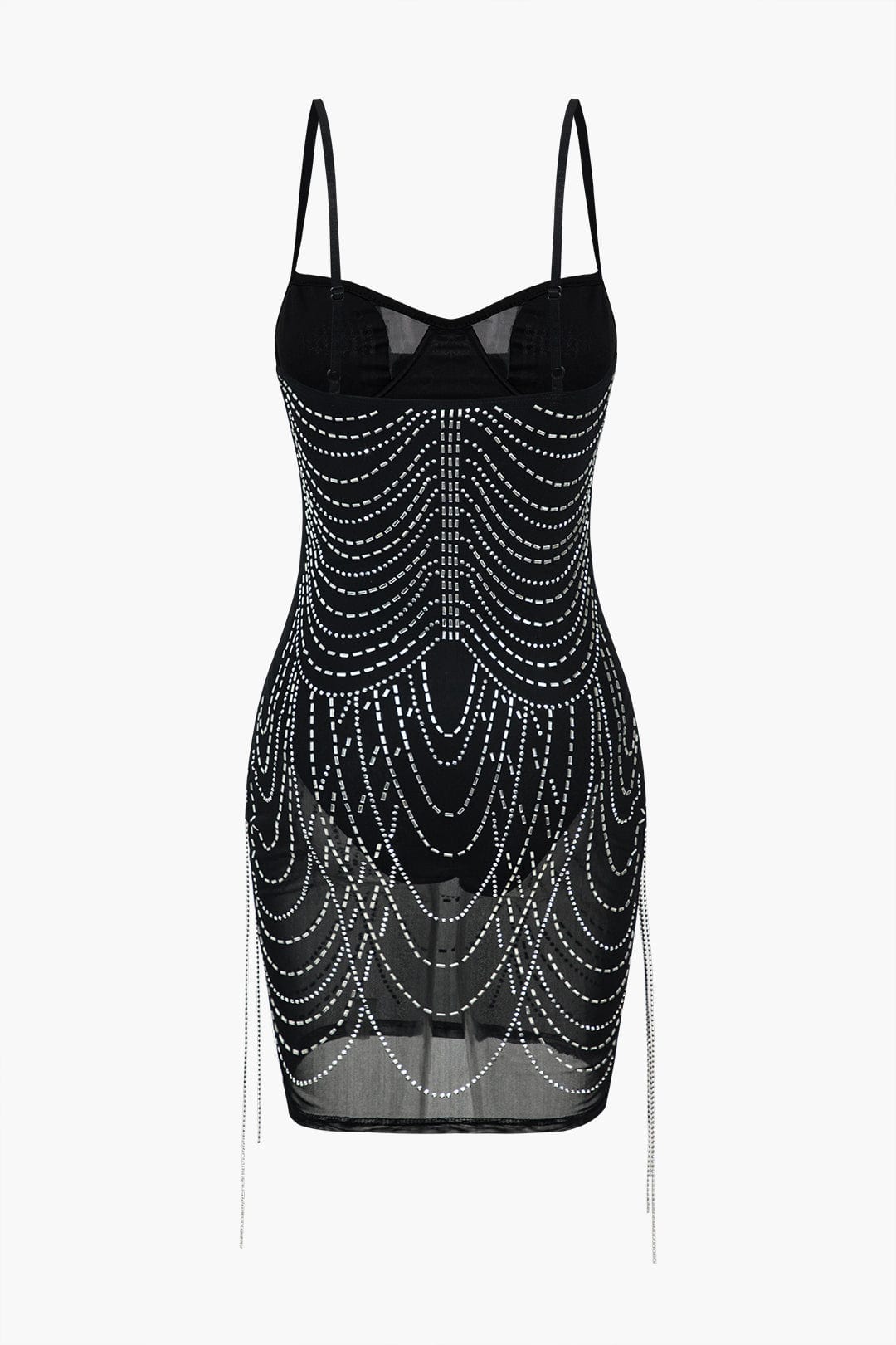 Strassverziertes Damen Minikleid Glitzernd