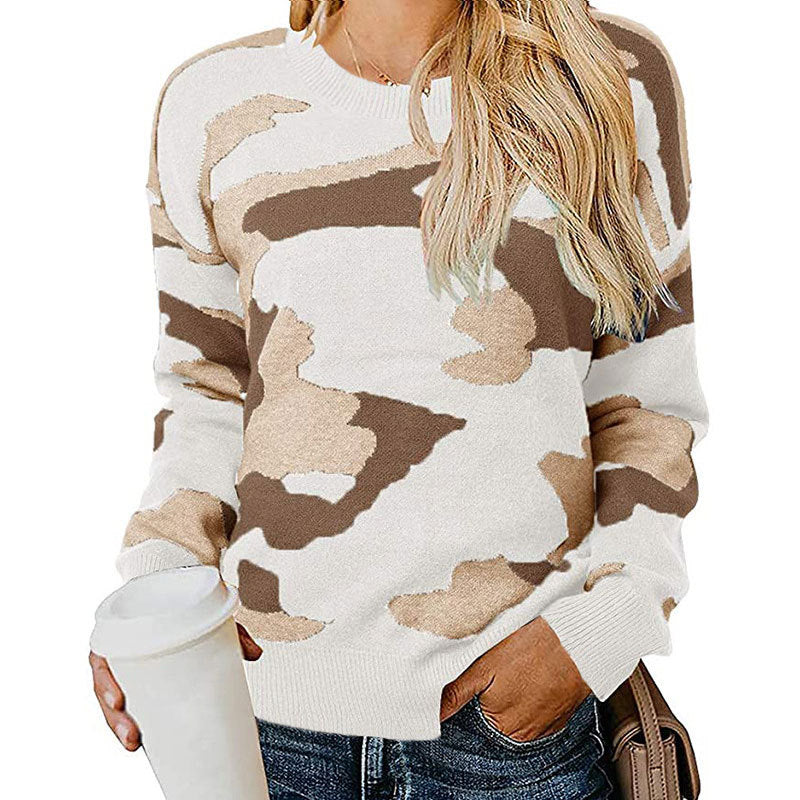 Damen Camouflage Pullover Norvielle