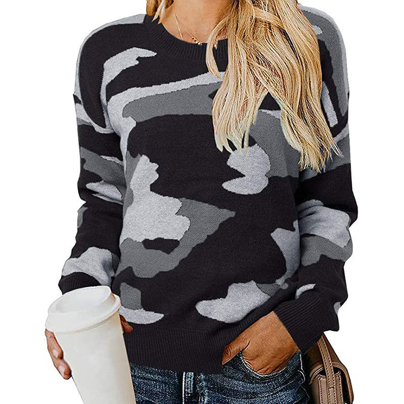 Damen Camouflage Pullover Norvielle