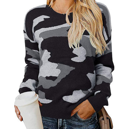 Damen Camouflage Pullover Norvielle