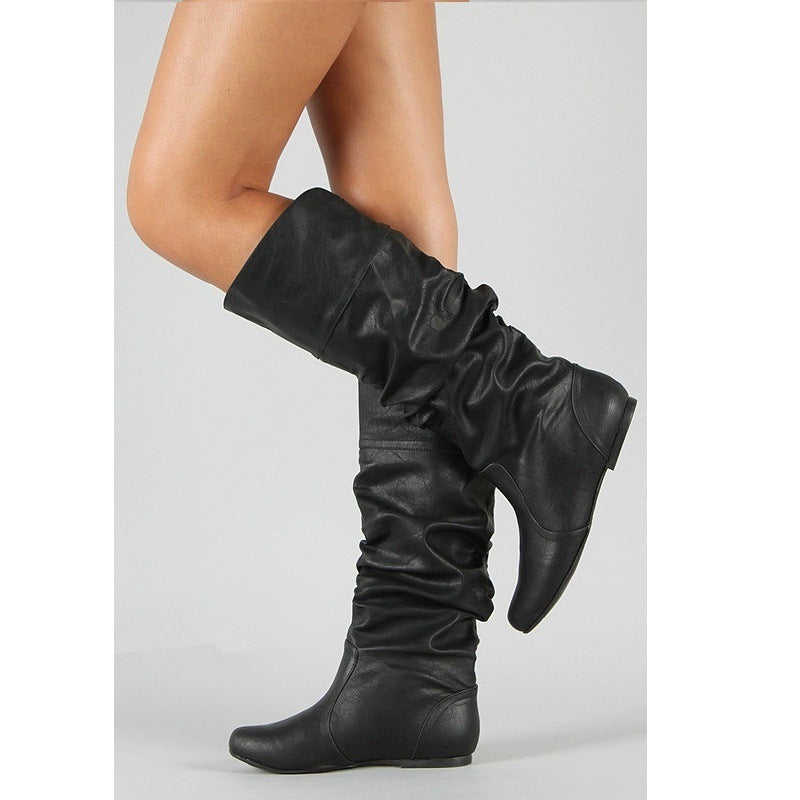 Damen Knöchelhohe Stiefel Kunstleder Lässig