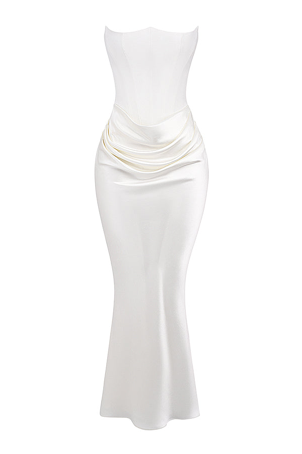 Trägerloses Maxi-Kleid Korsett-Dress
