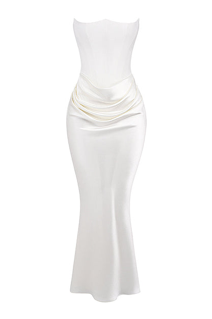 Trägerloses Maxi-Kleid Korsett-Dress