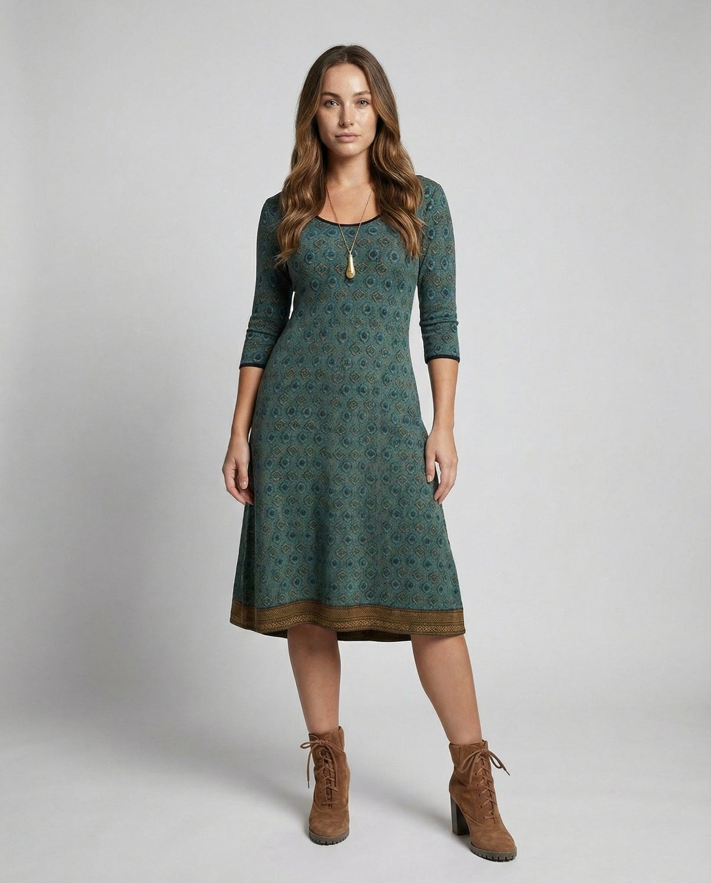 Norvielle Damen Midikleid Boho Stil - Norvielle