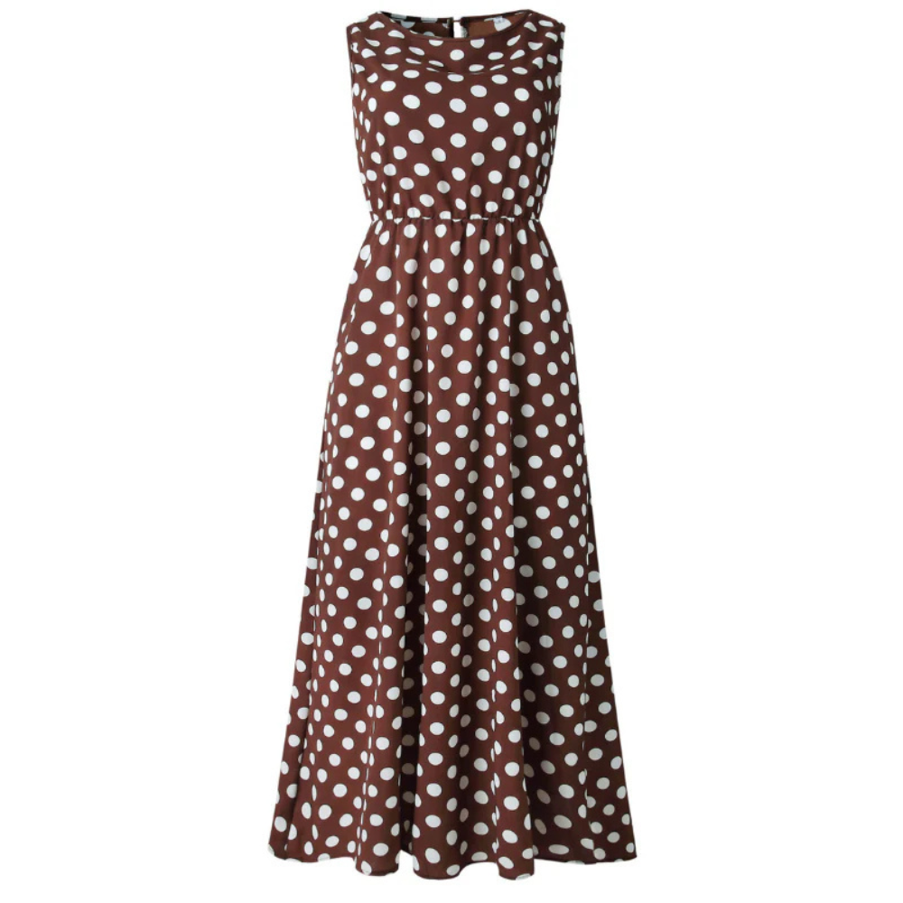 Damen Sommerkleid Pünktchen Elegantes Kleid