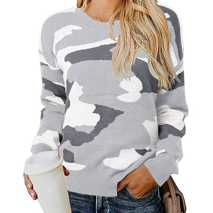 Damen Camouflage Pullover Norvielle