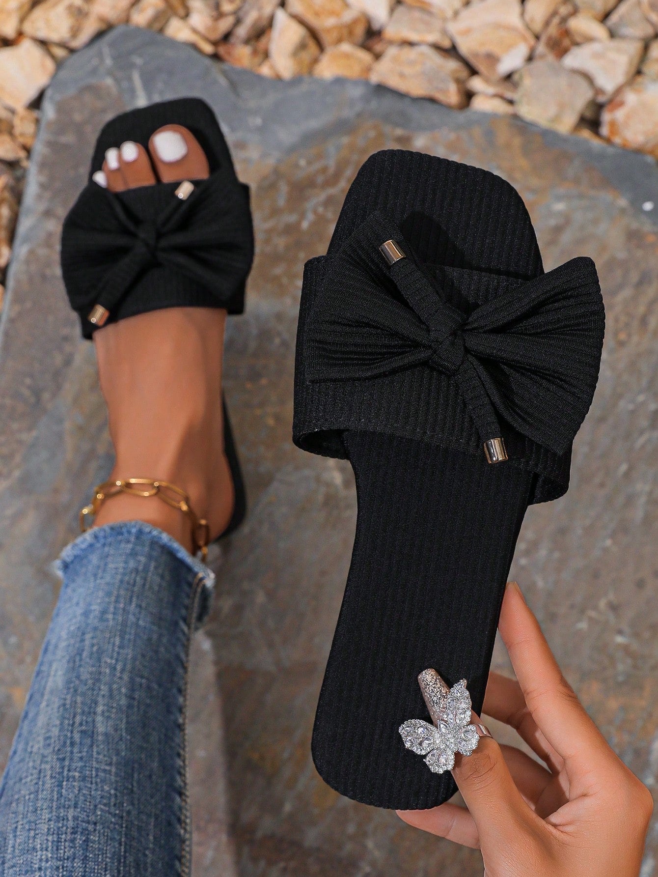 Damen Sandalen Jute Bequem Boho