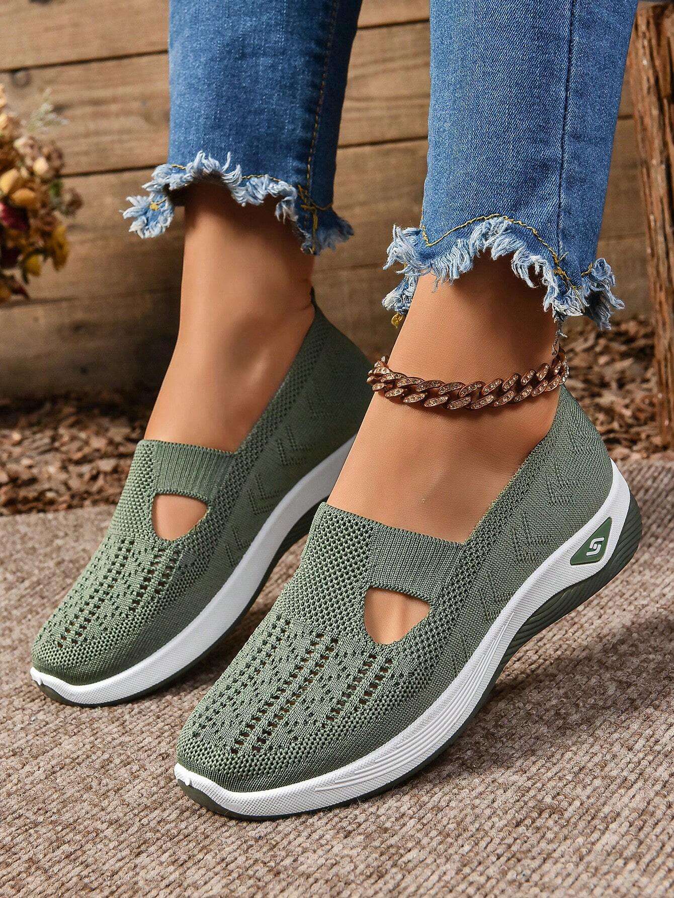 Damen Slip-On Schuhe Causal Leder