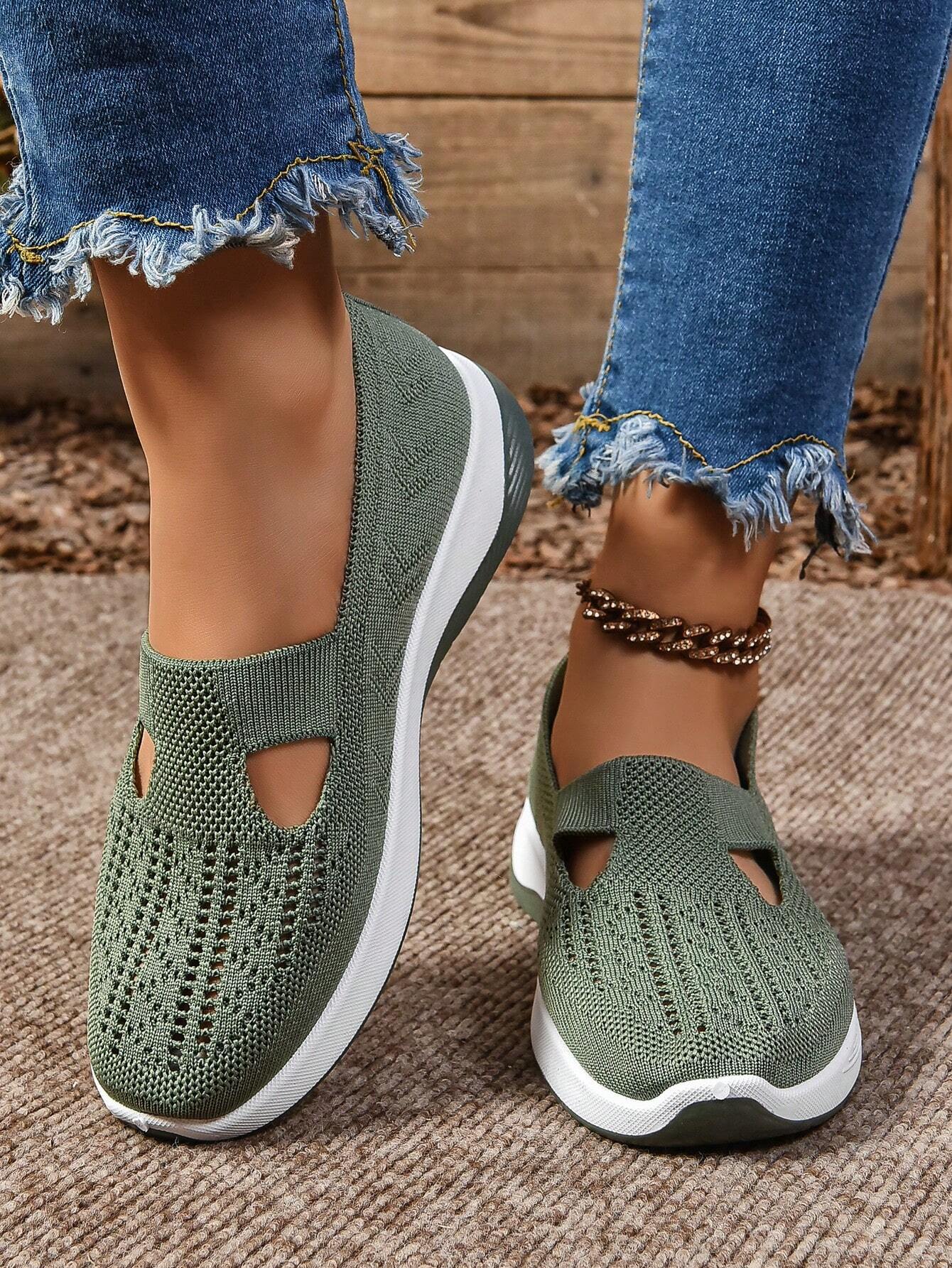 Damen Slip-On Schuhe Causal Leder