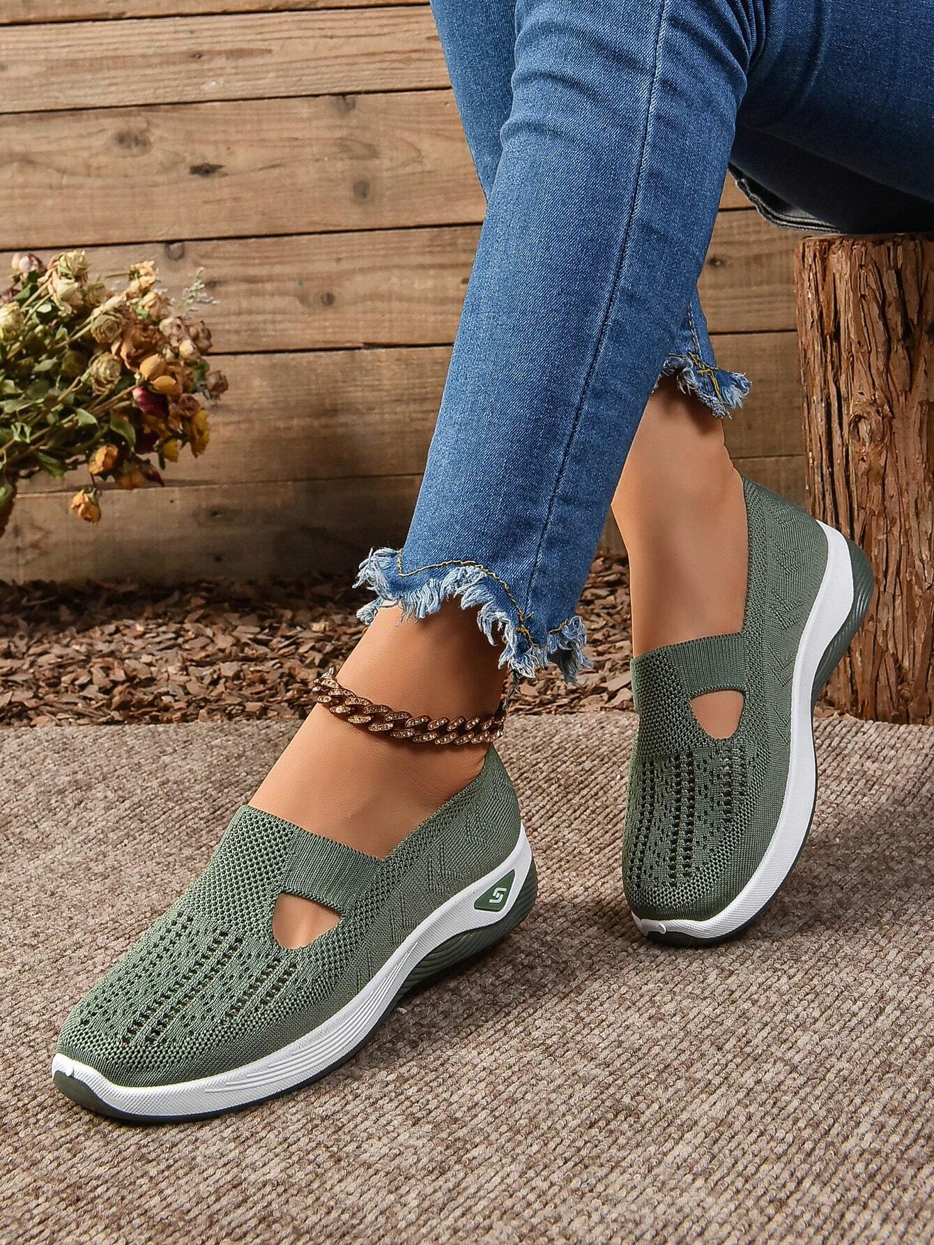 Damen Slip-On Schuhe Causal Leder