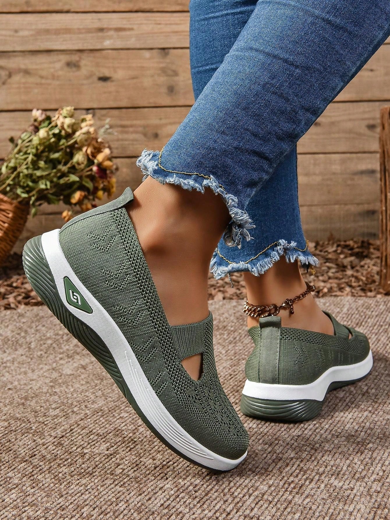 Damen Slip-On Schuhe Causal Leder