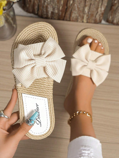 Damen Sandalen Jute Bequem Boho Schwarz - Norvielle