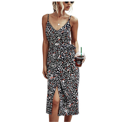 Damen Wickelkleid Leichtes Florales Muster