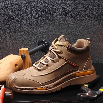 Herren Wanderschuhe Wasserdicht Stahlkappe Schwarz - Norvielle