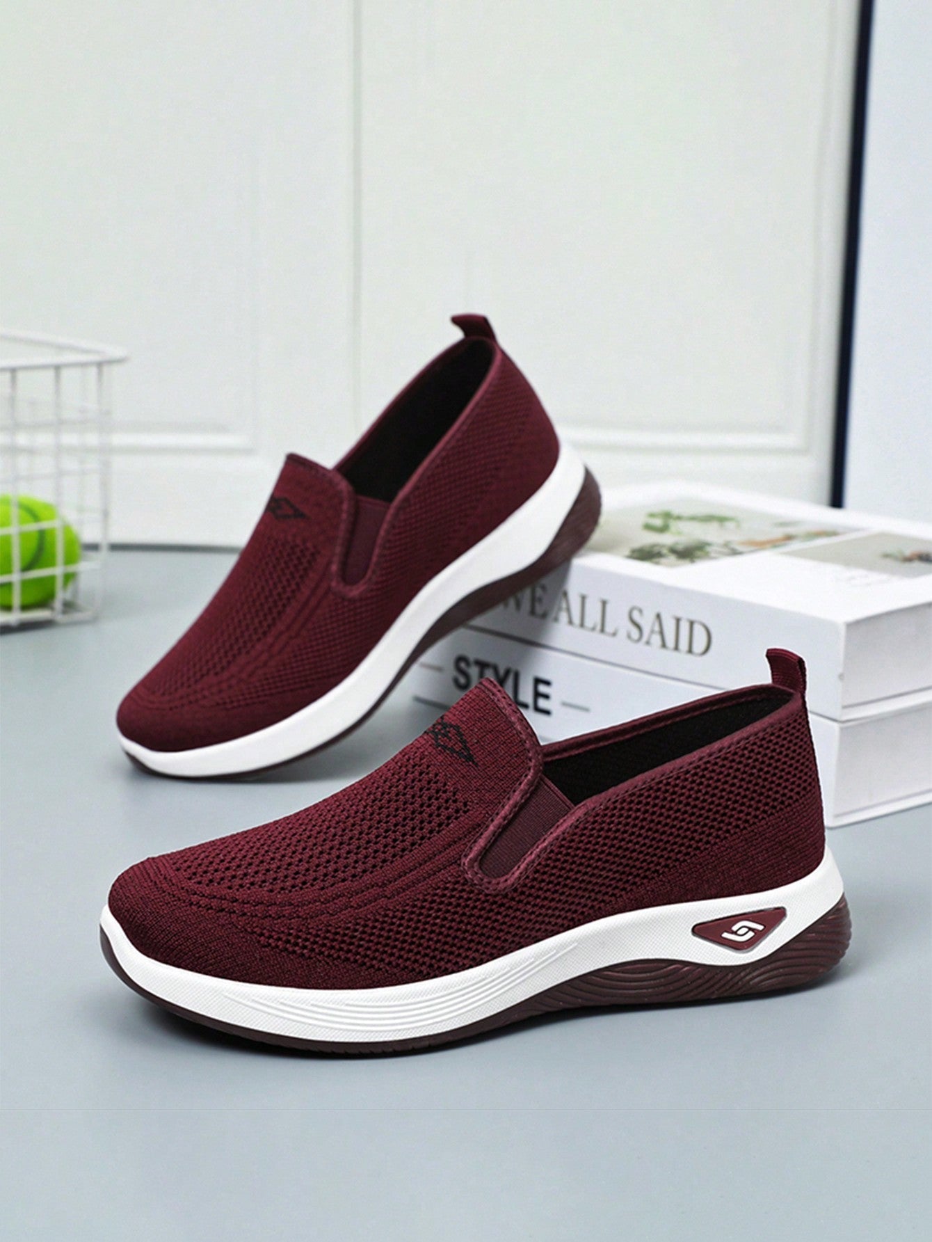 Damen Slip-On Schuhe Causal Leder