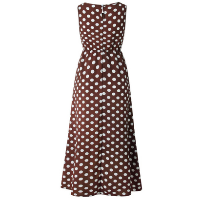 Damen Sommerkleid Pünktchen Elegantes Kleid