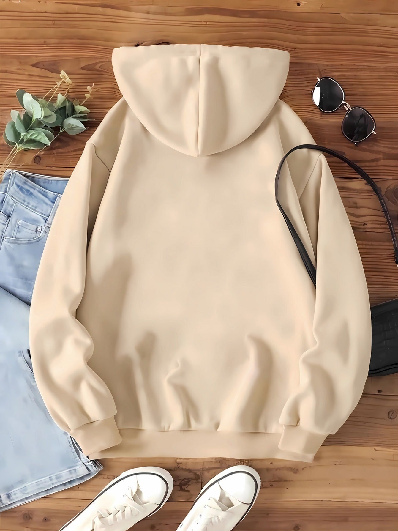Damen Sweatshirt Hoodie Katzenprint Kapuze Grau - Norvielle