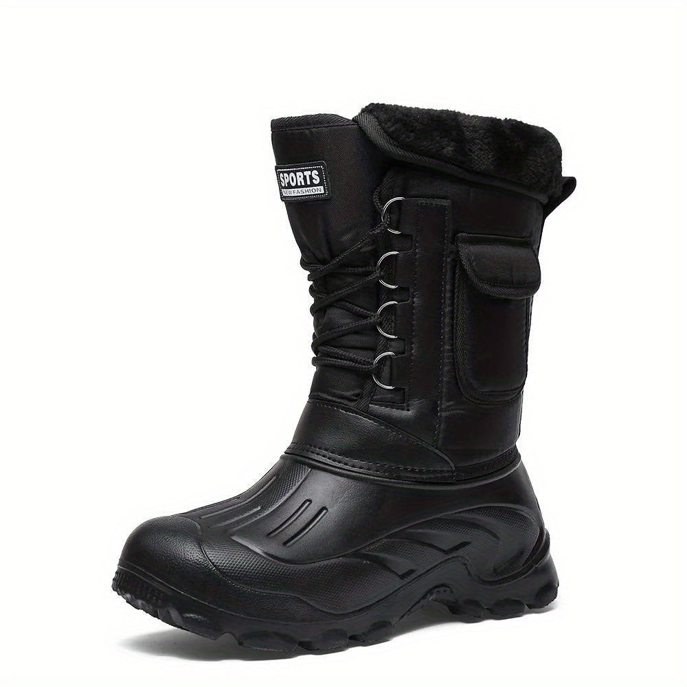 Herren Winterschuhe Wasserdicht Hochschnitt Schnürung Warmfutter