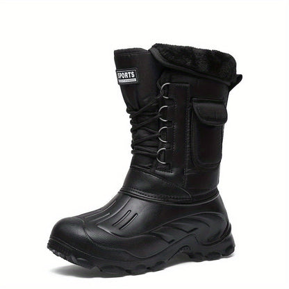 Herren Winterschuhe Wasserdicht Hochschnitt Schnürung Warmfutter