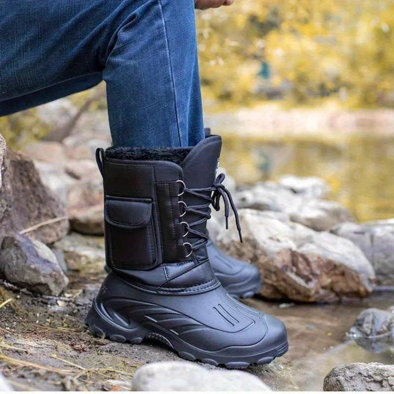 Herren Winterschuhe Wasserdicht Hochschnitt Schnürung Warmfutter