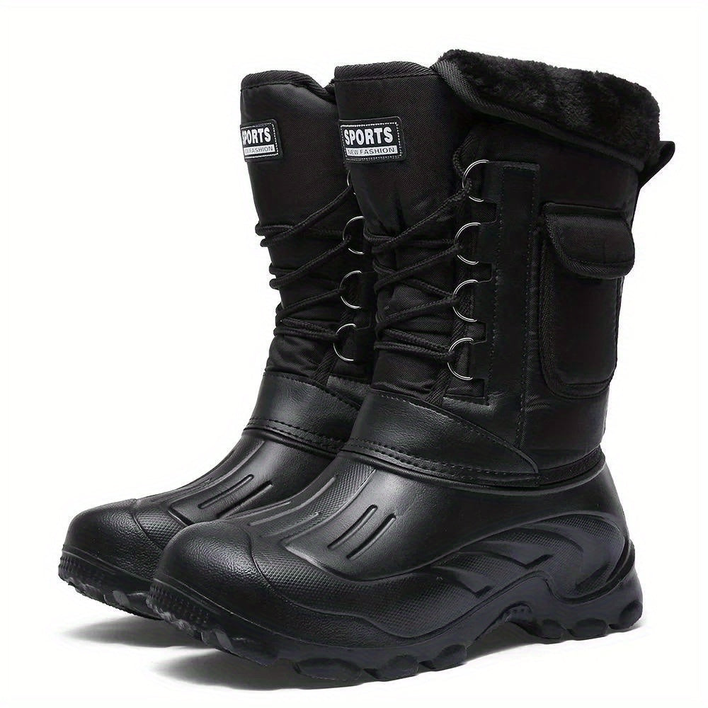 Herren Winterschuhe Wasserdicht Hochschnitt Schnürung Warmfutter