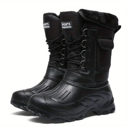 Herren Winterschuhe Wasserdicht Hochschnitt Schnürung Warmfutter