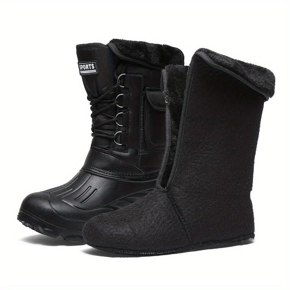 Herren Winterschuhe Wasserdicht Hochschnitt Schnürung Warmfutter