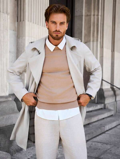 Norvielle Herren Trenchcoat Trendig