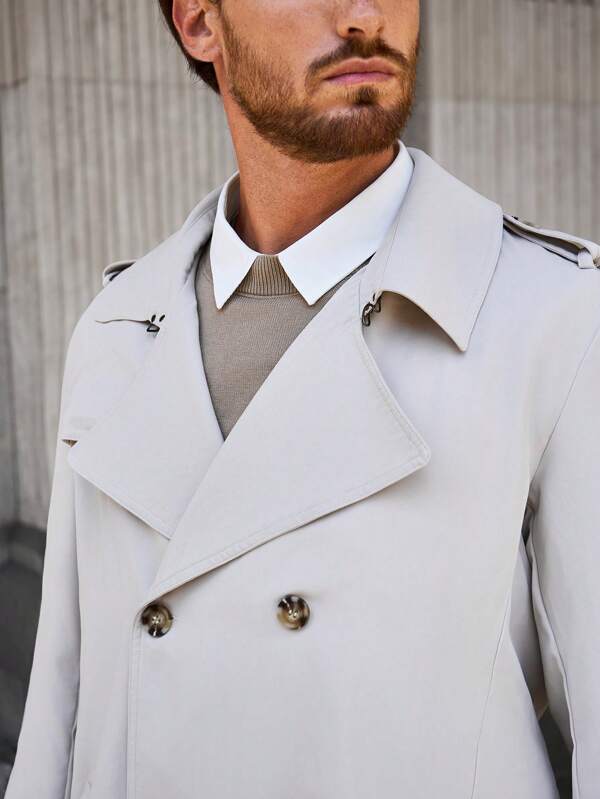 Norvielle Herren Trenchcoat Trendig