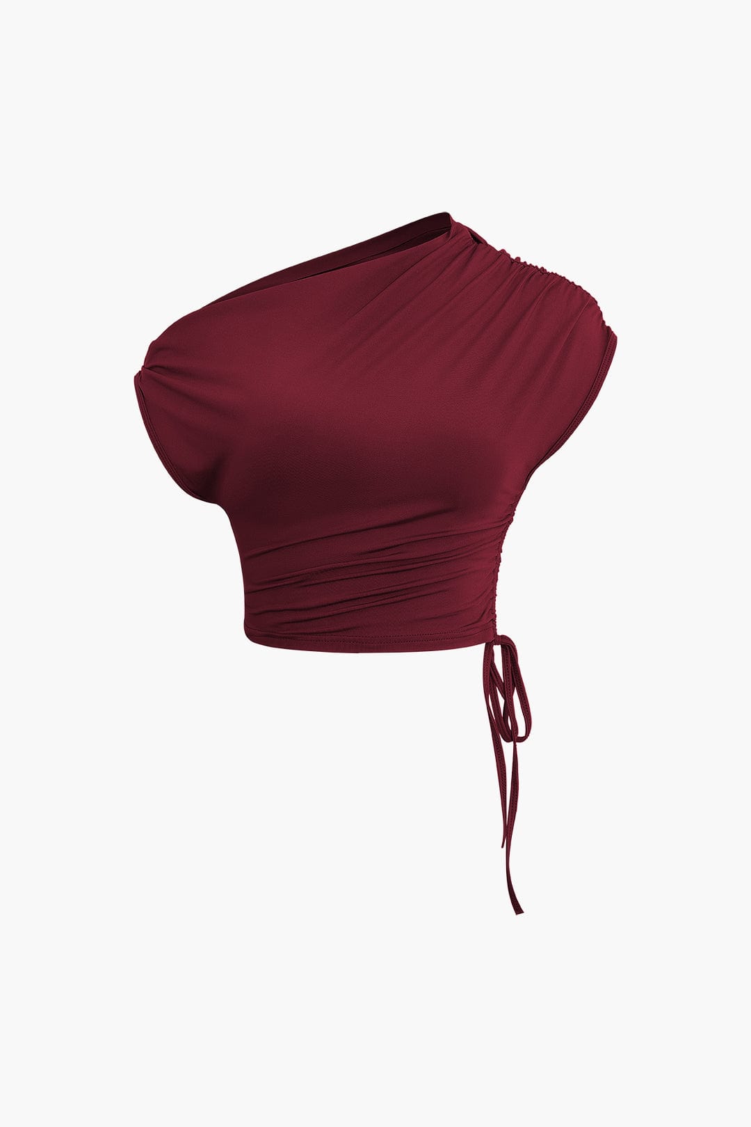 Asymmetrisches Damen Zweiteiler-Set mit One-Shoulder Crop- und