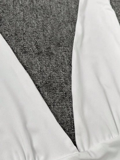 Damen Minikleid Halterneck Schwingrock Figurbetont