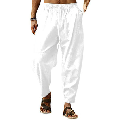 Herren Strandhose Leichter Stoff Beige