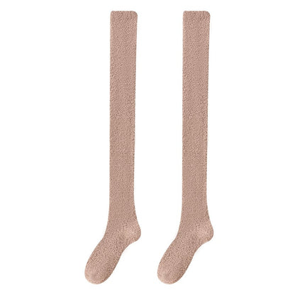 Damen Overknee-Haussocken extra Warm Flauschig Rutschfest