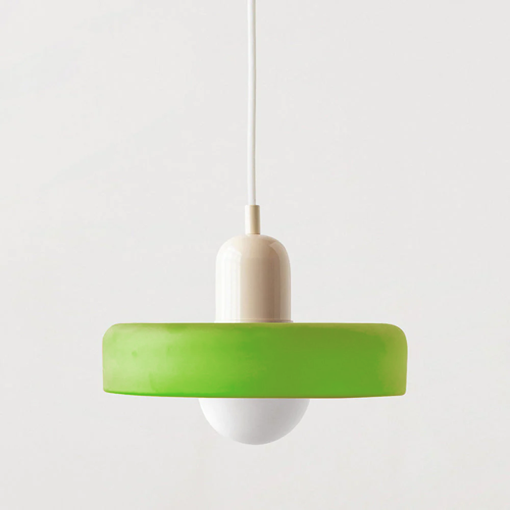 Bauhaus Pendelleuchte Farbiges Glas