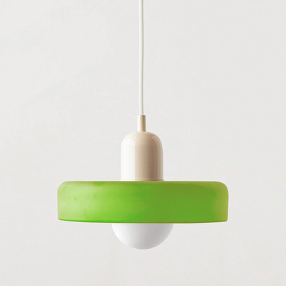 Bauhaus Pendelleuchte Farbiges Glas