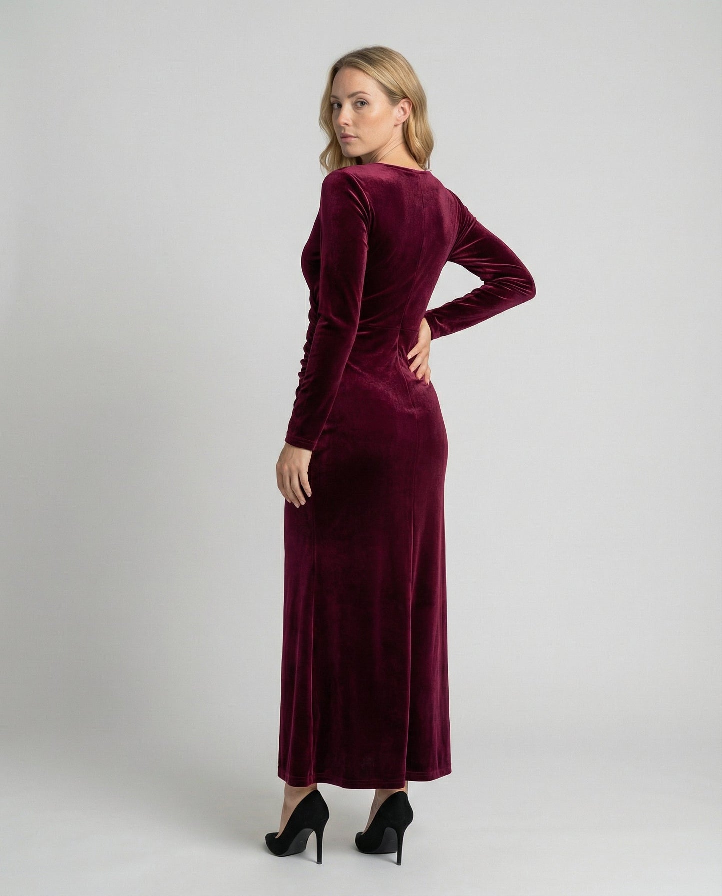 Elegantes Damen Bodycon Kleid Samt