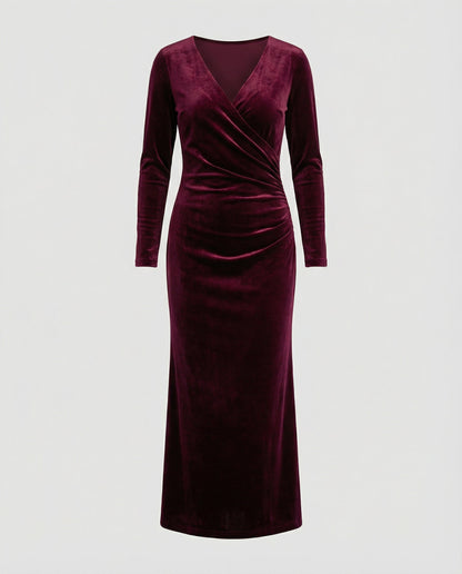 Elegantes Damen Bodycon Kleid Samt