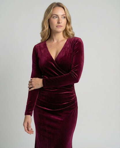 Elegantes Damen Bodycon Kleid Samt