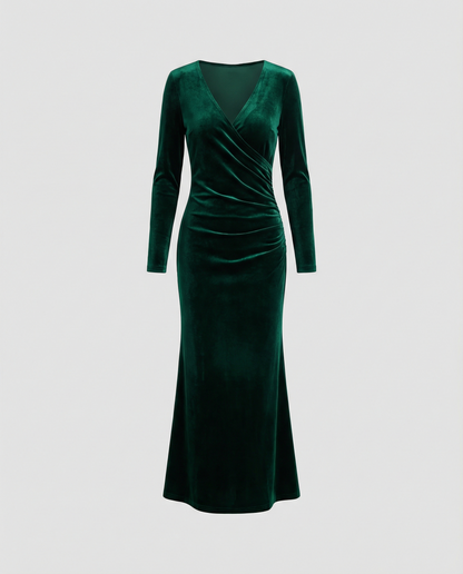 Elegantes Damen Bodycon Kleid Samt
