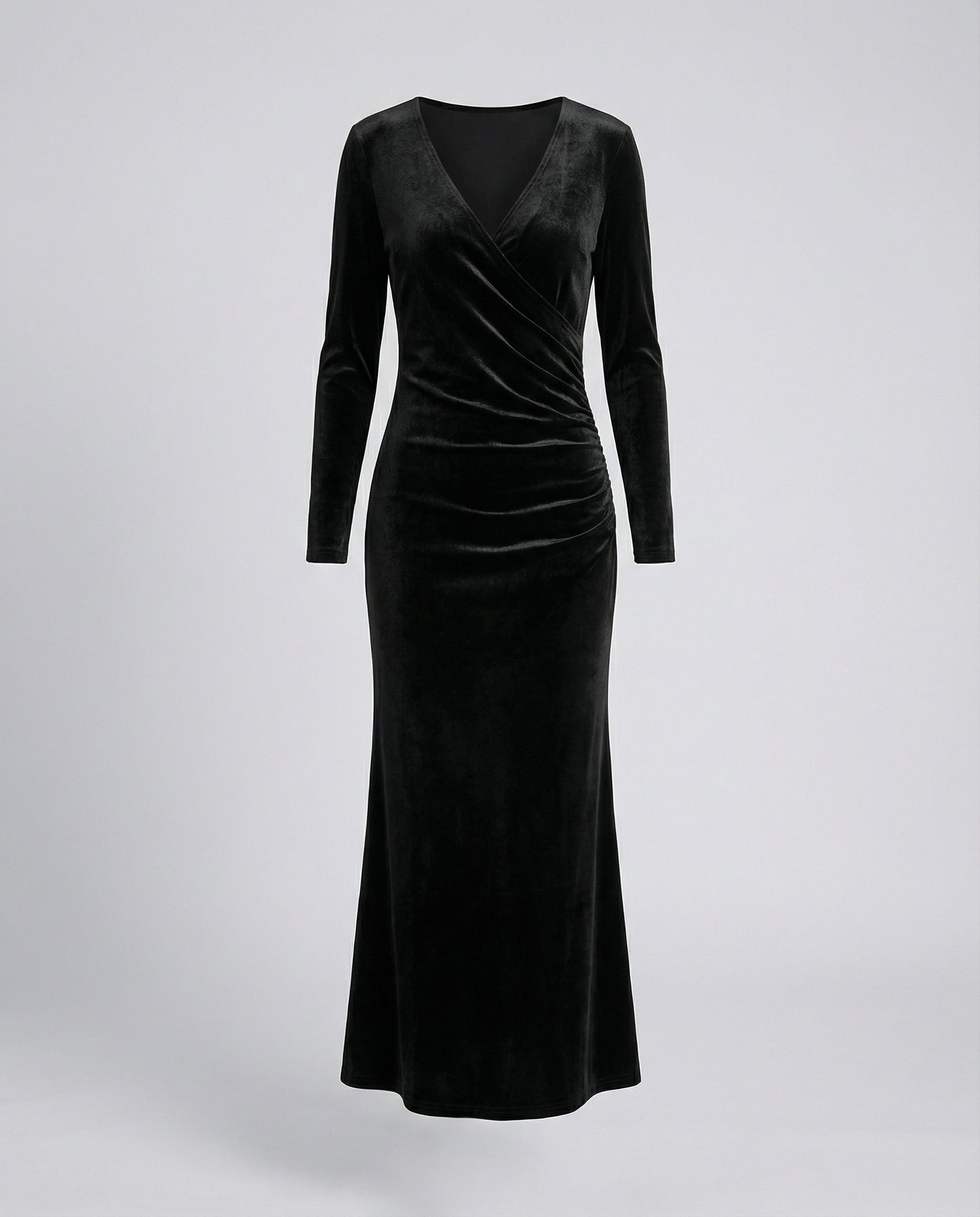 Elegantes Damen Bodycon Kleid Samt