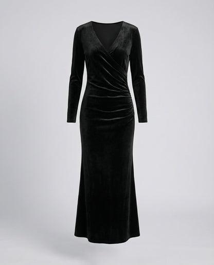 Elegantes Damen Bodycon Kleid Samt